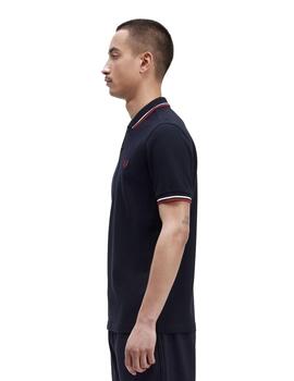 Polo Fred Perry Twin Tipped Hombre Azul