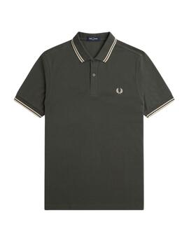 Polo Fred Perry Twin Tipped Hombre Verde