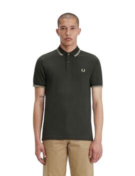 Polo Fred Perry Twin Tipped Hombre Verde