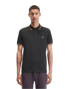 Polo Fred Perry Twin Tipped Hombre Gris