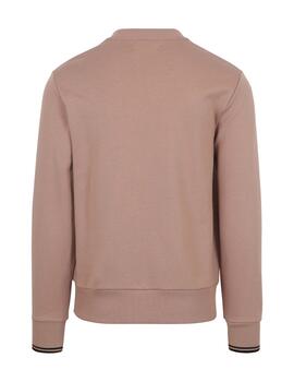 Sudadera Fred Perry Crew Neck Hombre Rosa