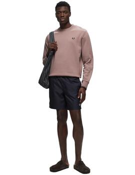 Sudadera Fred Perry Crew Neck Hombre Rosa