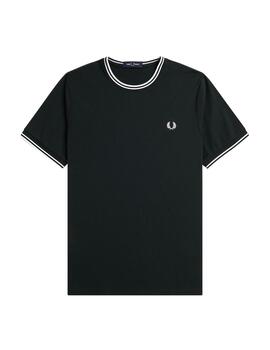 Camiseta Fred Perry Twin Tipped Hombre Verde