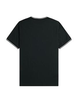 Camiseta Fred Perry Twin Tipped Hombre Verde