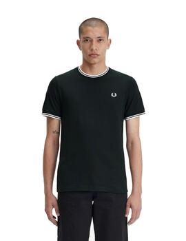 Camiseta Fred Perry Twin Tipped Hombre Blanco