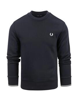 Sudadera Fred Perry Crew Neck Hombre Azul