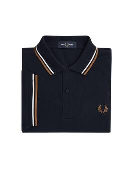 Polo Fred Perry Twin Tipped Hombre Azul