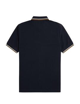 Polo Fred Perry Twin Tipped Hombre Azul