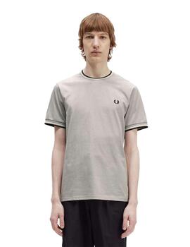 Camiseta Fred Perry Hombre Gris