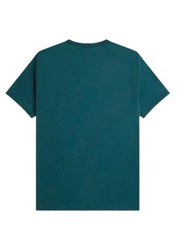 Camiseta Fred Perry Ringer Hombre Verde