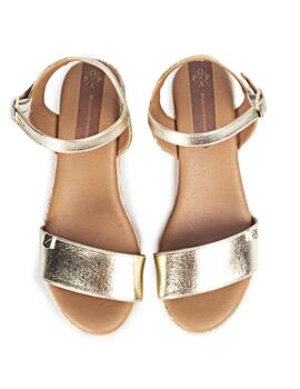 Sandalias Popa Arambol Laminado Mujer Dorado