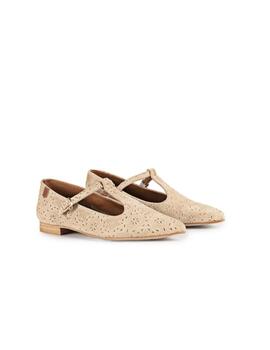 Bailarina Popa Tasos Grabados Mujer Beige