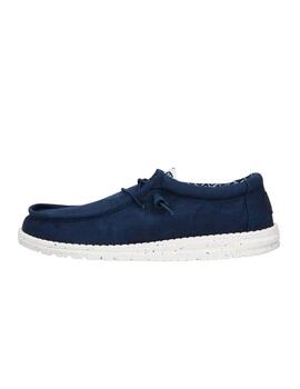 Zapatillas Hey Dude Wally Canvas Hombre Navy