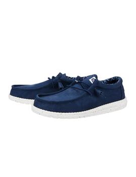 Zapatillas Hey Dude Wally Canvas Hombre Navy