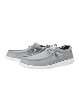 Zapatillas Hey Dude Wally Canvas Hombre Light grey