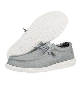 Zapatillas Hey Dude Wally Canvas Hombre Light grey