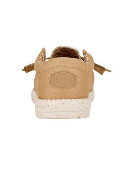 Zapatillas Hey Dude Wally Canvas Tan Hombre Marrón