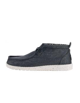 Zapatillas Hey Dude Wally Mid Canvas Grey Hombre Gris