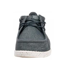 Zapatillas Hey Dude Wally Mid Canvas Grey Hombre Gris