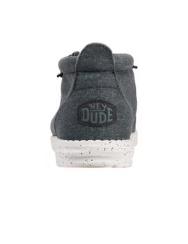 Zapatillas Hey Dude Wally Mid Canvas Grey Hombre Gris