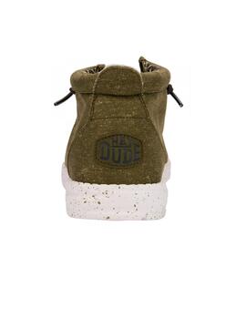 Zapatillas Hey Dude Wally Mid Canvas Olive Hombre Verde