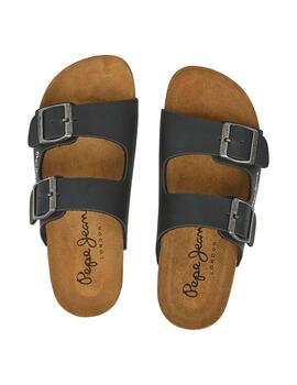 Sandalias Pepe Jeans Bio M Double Velour Hombre Azul Marino