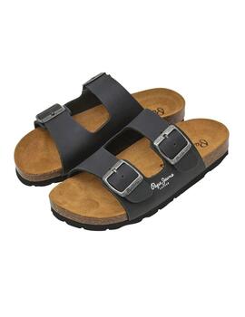 Sandalias Pepe Jeans Bio M Double Velour Hombre Azul Marino