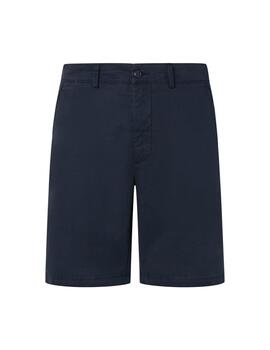 Pantalón chino corto Hombre Azul