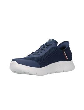 Zapatillas Skechers Go Walk Flex Hands Up Hombre Azul