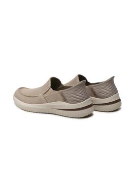 Zapatillas Skechers Delson 3.0 Cabrino Hombre Taupe