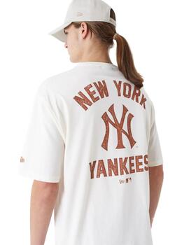 Camiseta New Era New York Yankees Hombre Blanco