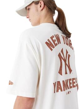 Camiseta New Era New York Yankees Hombre Blanco