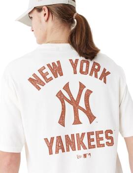 Camiseta New Era New York Yankees Hombre Blanco