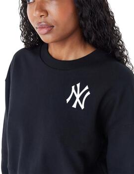 Sudadera New Era Crop New York Yankees Mujer Negro