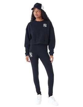 Sudadera New Era Crop New York Yankees Mujer Negro