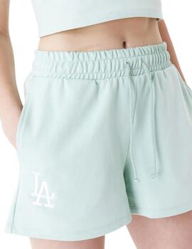 Pantalón Corto New Era LA Dodgers Mujer Verde