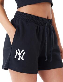 Pantalón Corto New Era New York Yankees Mujer Negro
