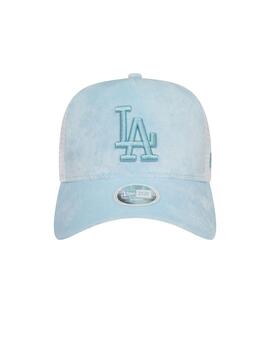 Gorra New Era LA Dodgers Velour A-Frame Trucker Mujer Azul