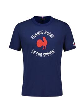 Camiseta Le Coq Sportif France Rugby Fanwear Hombre Marino