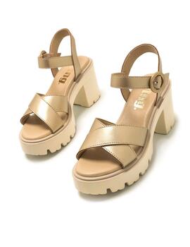 Sandalias Mustang World Champagne Mujer Dorado