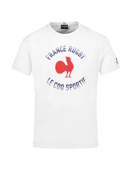 Camiseta Le Coq Sportif France Rugby Fanwear Hombre Blanco