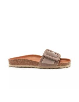 Sandalias Verbenas Reiko Velour Mujer Piedra