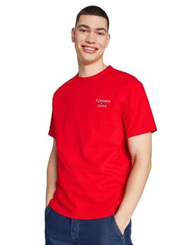 Camiseta Tommy Hilfiger Hombre Rojo