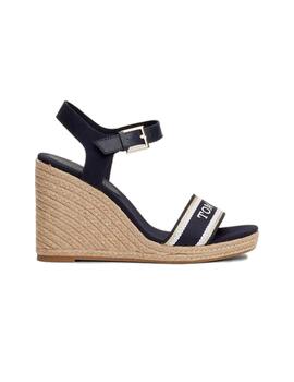 Sandalias Tommy Mono wabbing High Wedge Mujer Azul