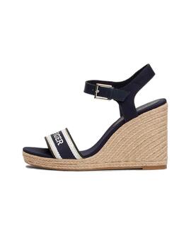 Sandalias Tommy Mono wabbing High Wedge Mujer Azul