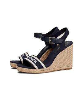 Sandalias Tommy Mono wabbing High Wedge Mujer Azul