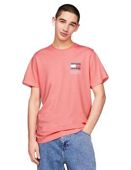 Camiseta Manga Corta Tommy Hilfiger Hombre Rosa