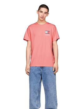 Camiseta Manga Corta Tommy Hilfiger Hombre Rosa