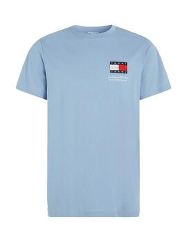 Camiseta Tommy Slim Essentials Hombre Azul