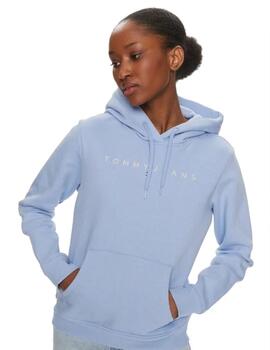 Sudadera Reg Linear Mujer Azul